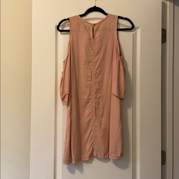 Light Pink Cold Shoulder Aline Dress - Picture 5 of 7